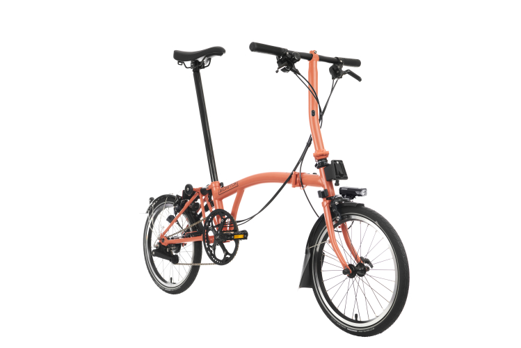 Brompton C Line Explore 6 Speed - Low Handlebar - Fire Coral