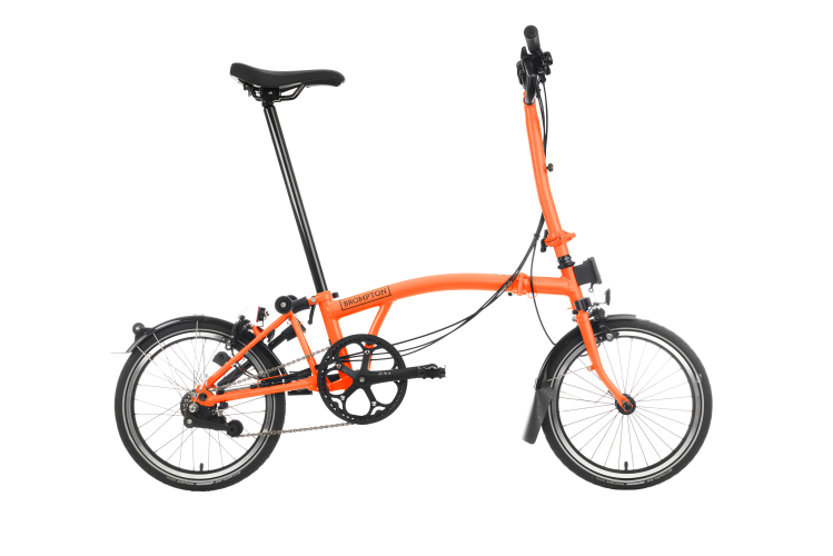 Brompton C Line Explore 6 Speed - High Handlebar - Sunset Orange