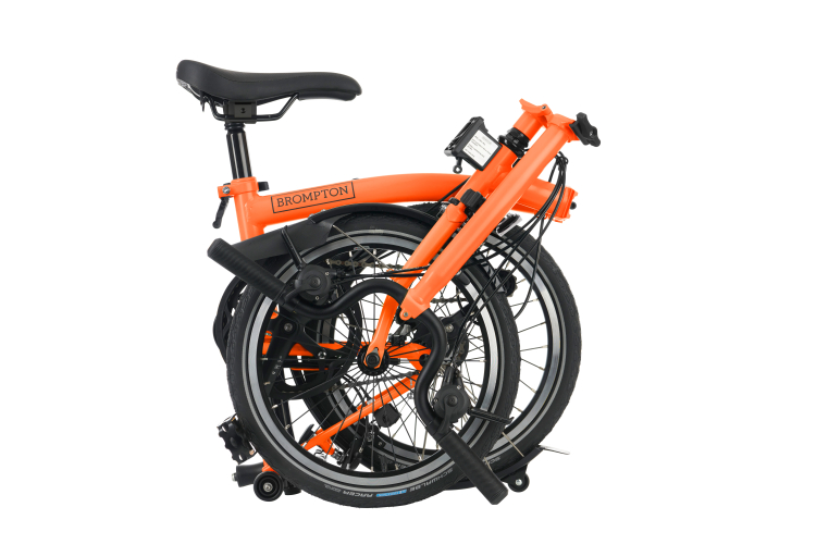 Brompton C Line Explore 6 Speed - High Handlebar - Sunset Orange