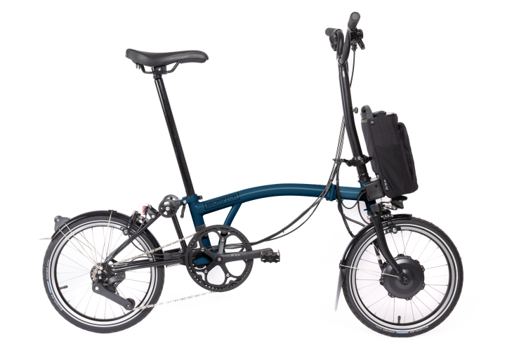 Brompton Electric C Line Explore 12 Speed - High - Ocean Blue
