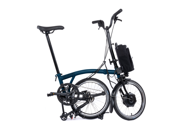 Brompton Electric C Line Explore 12 Speed - High - Ocean Blue