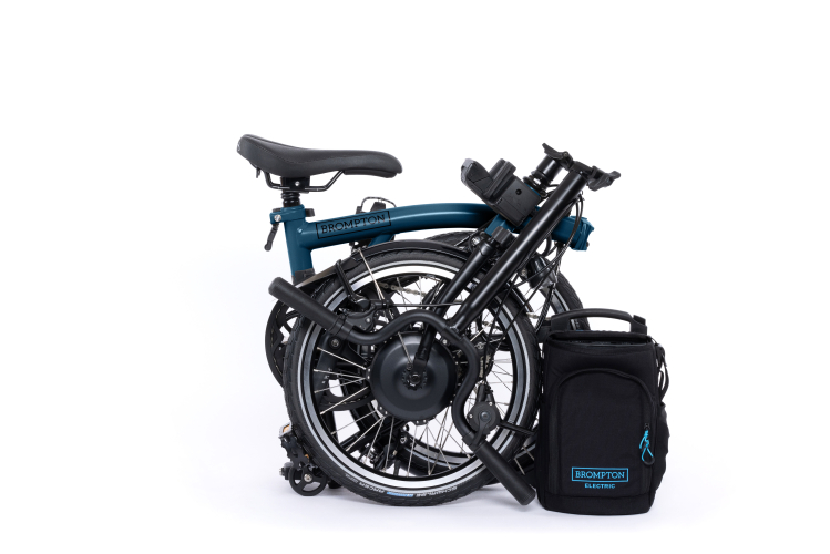 Brompton Electric C Line Explore 12 Speed - High - Ocean Blue