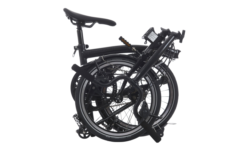 Brompton P Line Explore 12 Speed - Mid Handlebar - Midnight Black Metallic