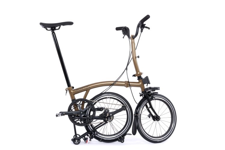 Brompton P Line Explore 12 Speed - Mid Handlebar - Bronze Sky