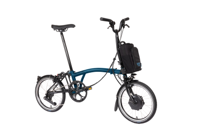 Brompton Electric C Line Explore 12 Speed - Mid - Ocean Blue