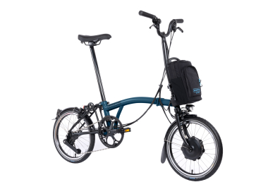 Brompton Electric C Line Explore 12 Speed - High - Ocean Blue